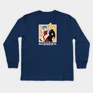 Vegeta & Bulma - Yellow Kids Long Sleeve T-Shirt